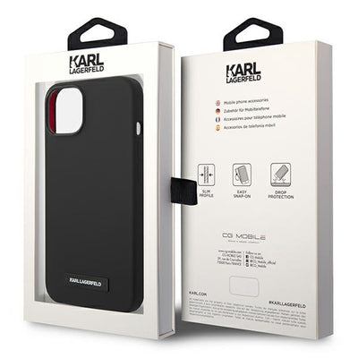 Karl Lagerfeld KLHMP14MSLMP1K iPhone 14 Plus 6.7 "hardcase black / black Silicone Plaque Magsafe