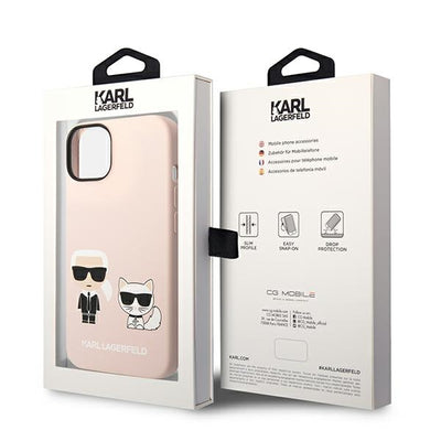 Karl Lagerfeld KLHMP14MSSKCI iPhone 14 Plus 6.7 "hardcase light pink / light pink Silicone Karl &amp; Choupette Magsafe