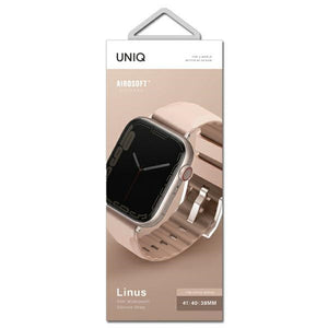 Uniq Linus Apple Watch Series 4/5/6/7/8/SE/SE2 strap 38/40/41mm. Airosoft Silicone pink/blush pink