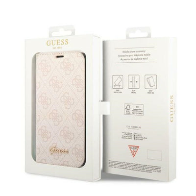 Guess GUBKP14MHG4SHP iPhone 14 Plus 6.7 "pink / pink book 4G Vintage Gold Logo
