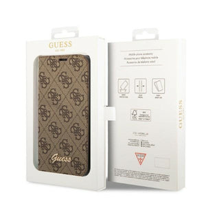 Guess GUBKP14SHG4SHW iPhone 14 6.1 "brown / brown book 4G Vintage Gold Logo