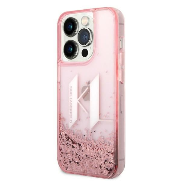 Karl Lagerfeld KLHCP14LLBKLCP iPhone 14 Pro 6.1 "pink / pink hardcase Liquid Glitter Big KL