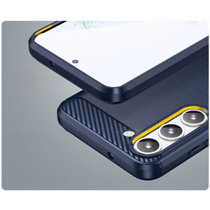 Carbon Case for Samsung Galaxy S23+ flexible silicone carbon cover blue