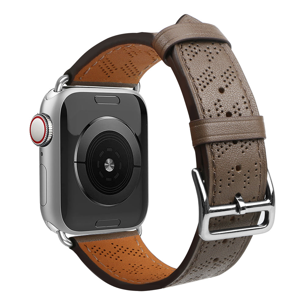 Strap Leather for Apple Watch 38 / 40 / 41 mm band bracelet - dark brown
