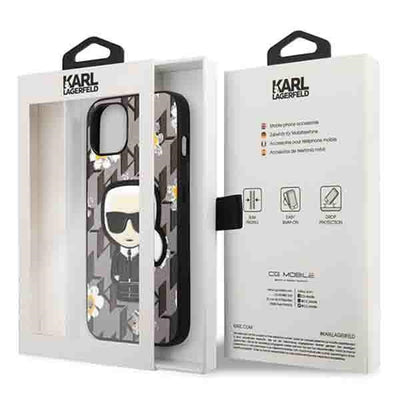 Karl Lagerfeld KLHCP13MPMNFIK1 iPhone 13 6.1" grey/grey Flower Ikonik Karl