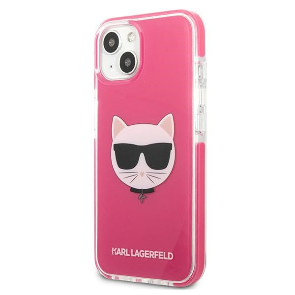 Karl Lagerfeld Choupette Head case for iPhone 13 - fuchsia