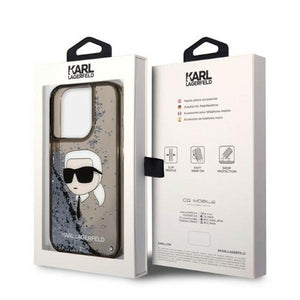 Karl Lagerfeld KLHCP14LLNKHCK iPhone 14 Pro 6.1" black/black hardcase Glitter Karl Head