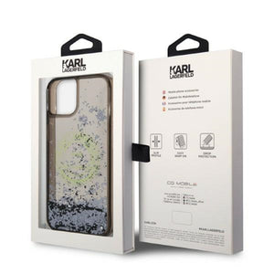 Karl Lagerfeld Liquid Glitter RSG case for iPhone 14 - black