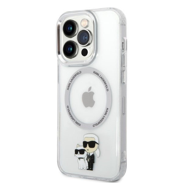 Karl Lagerfeld Iconic Karl&amp;Choupette MagSafe case for iPhone 14 Pro - transparent