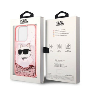Karl Lagerfeld KLHCP14LLNCHCP iPhone 14 Pro 6.1" pink/pink hardcase Glitter Choupette Head