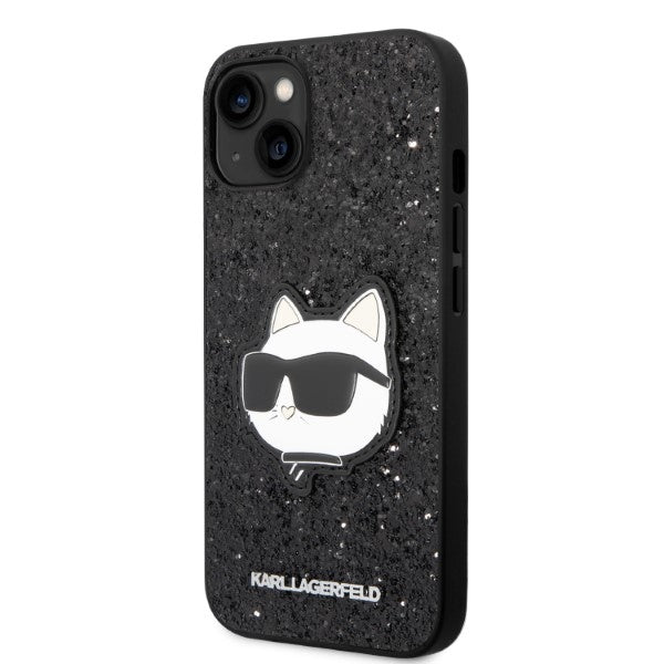 Karl Lagerfeld KLHCP14MG2CPK iPhone 14 Plus 6.7" black/black hardcase Glitter Choupette Patch