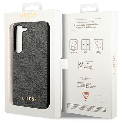 Guess GUHCS23SG4GFGR S23 S911 grey/grey hardcase 4G Metal Gold Logo