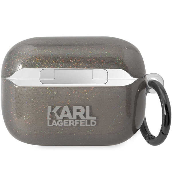 Karl Lagerfeld KLAP2HNKCTGK Airpods Pro 2 cover black/black Gliter Karl&amp;Choupette