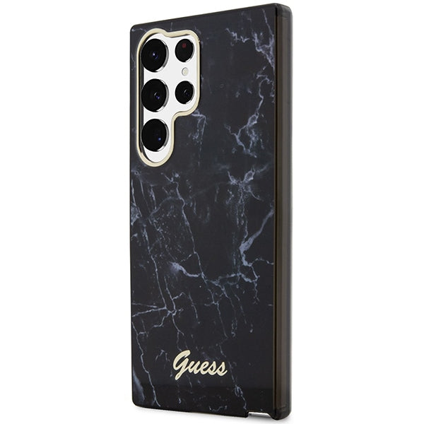 Guess GUHCS23LPCUMAK S23 Ultra S918 black/black hardcase Marble