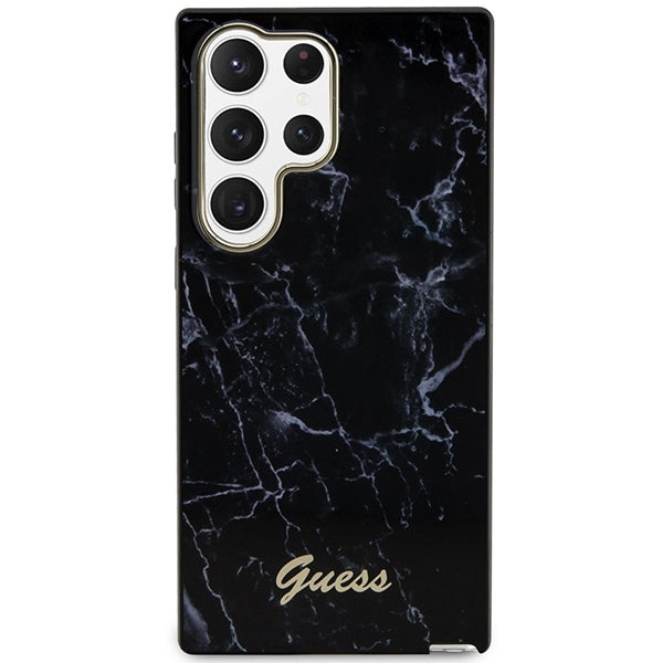 Guess GUHCS23LPCUMAK S23 Ultra S918 black/black hardcase Marble