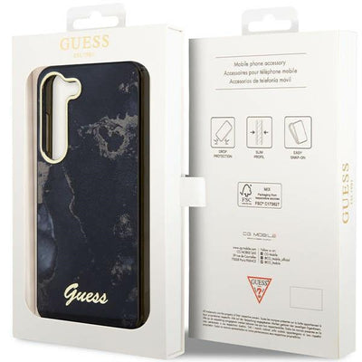 Guess GUHCS23SHTMRSK S23 S911 black/black hardcase Golden Marble Collection