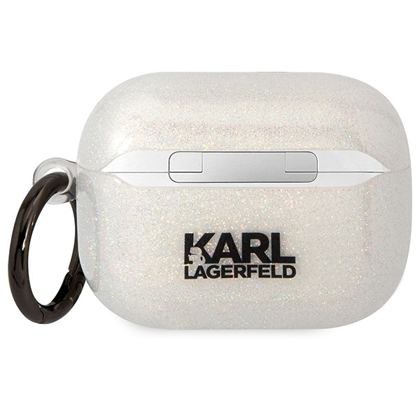 Karl Lagerfeld KLAPHNKCTGT Airpods Pro cover transparent Gliter Karl&amp;Choupette