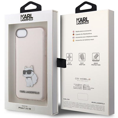 Karl Lagerfeld KLHCI8HNCHTCP iPhone 7/8/ SE 2020 / SE 2022 pink/pink hardcase Ikonik Choupette
