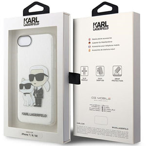 Karl Lagerfeld KLHCI8HNKCTGT iPhone 7/8/ SE 2020 / SE 2022 transparent hardcase Gliter Karl&amp;Choupette