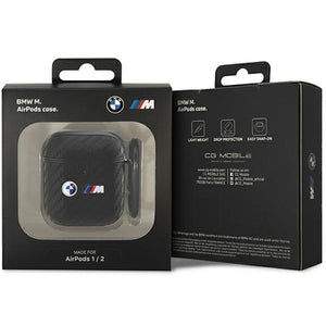 BMW BMA2WMPUCA2 AirPods 1/2 cover black/black Carbon Double Metal Logo