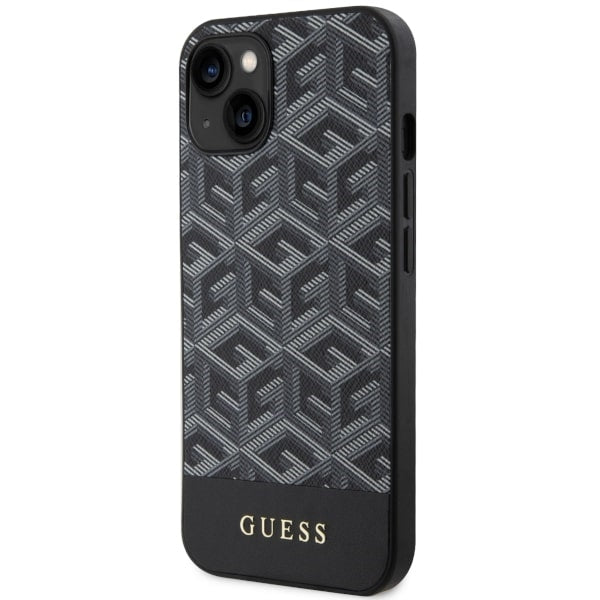 Guess GUHMP14MHGCFSEK iPhone 14 Plus 6.7" black/black hardcase GCube Stripes MagSafe