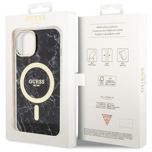 Guess GUHMP14SPCUMAK iPhone 14 6.1" black/black hardcase Marble MagSafe
