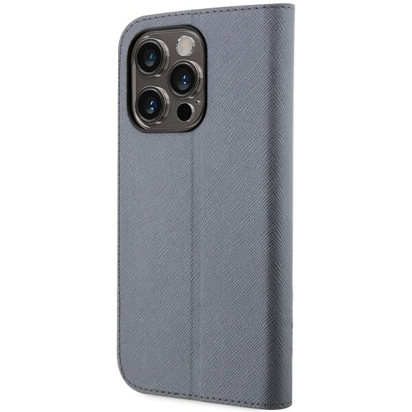 Karl Lagerfeld KLBKP14LSANKCPG iPhone 14 Pro 6.1" bookcase silver/silver Saffiano Karl & Choupette