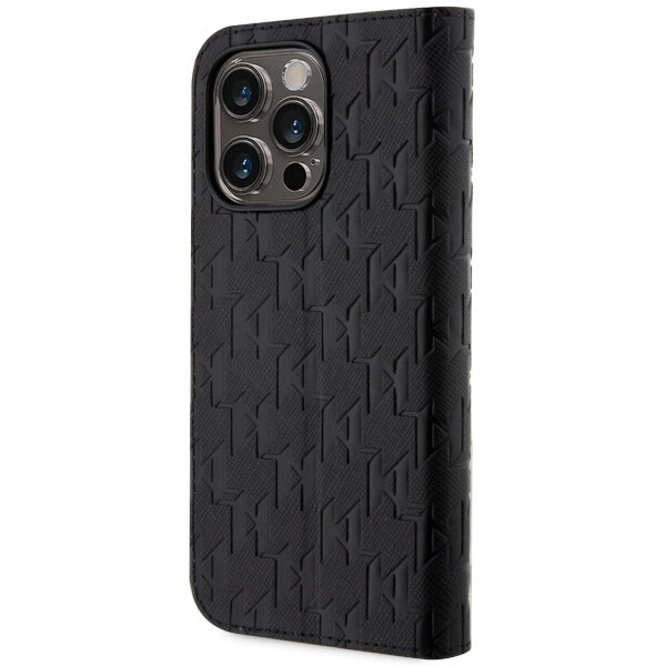 Karl Lagerfeld KLBKP14XSAKLHPK iPhone 14 Pro Max 6.7" bookcase black/black Saffiano Monogram