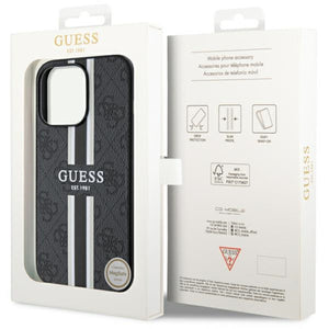 Guess GUHMP13XP4RPSK iPhone 13 Pro Max 6.7" black/black hardcase 4G Printed Stripes MagSafe