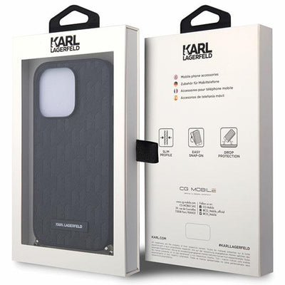 Karl Lagerfeld KLHCP14LSACKLHPK iPhone 14 Pro 6.1" black/black hardcase Saffiano Monogram Chain