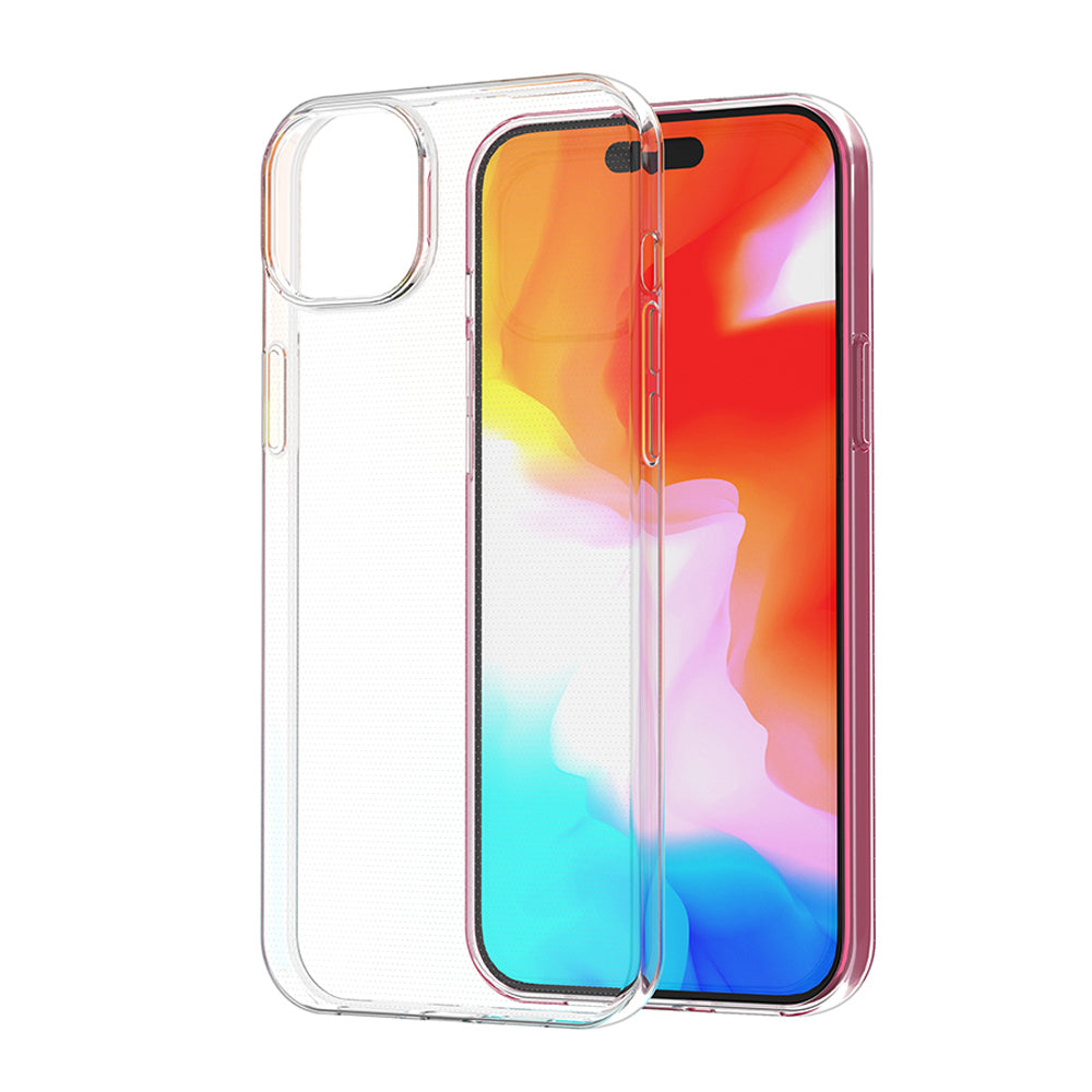 iPhone 15 Plus case from the Ultra Clear series in transparent color