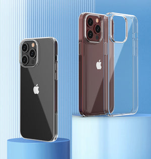 iPhone 15 Pro Max case from the Ultra Clear series in transparent color