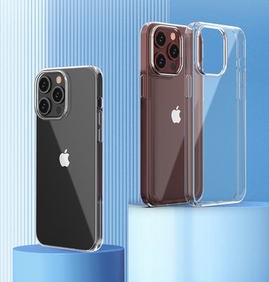 iPhone 15 Pro Max case from the Ultra Clear series in transparent color