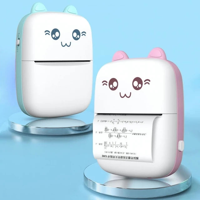 HURC9 Bluetooth Thermal Printer Kitty Mini with App - Blue