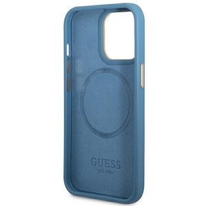 Guess GUHMP14LU4GPRB iPhone 14 Pro 6.1" blue/blue hard case 4G Logo Plate MagSafe