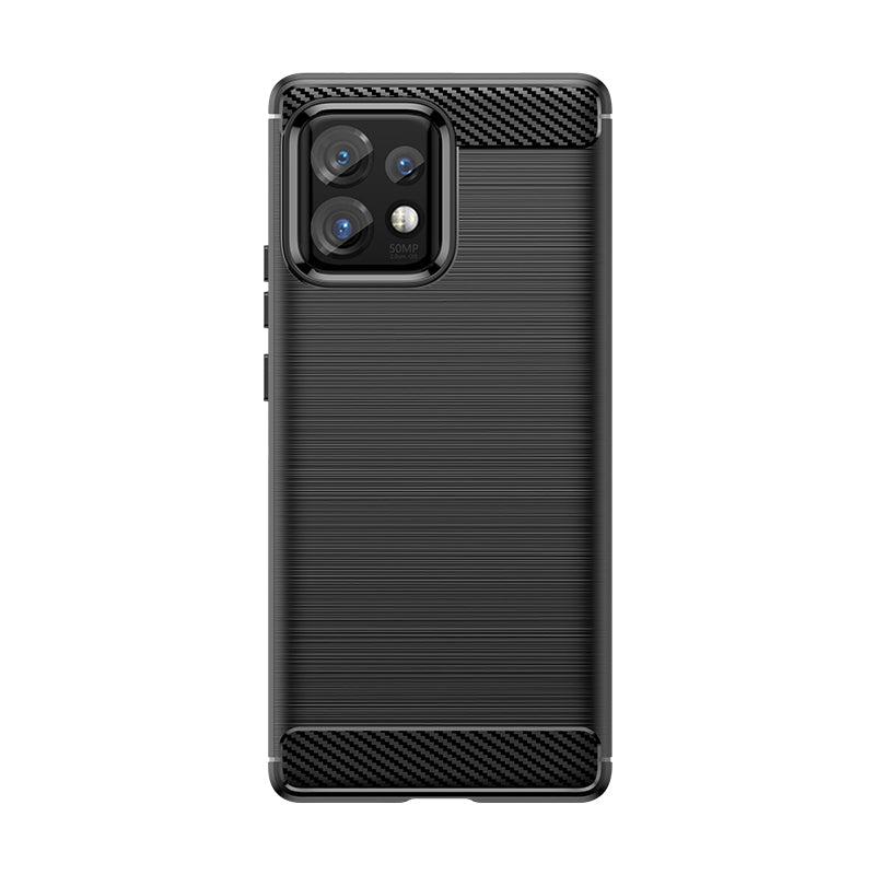 Silikoninis „Carbon Case“ dėklas, skirtas „Motorola Edge 40 Pro“ - juodas