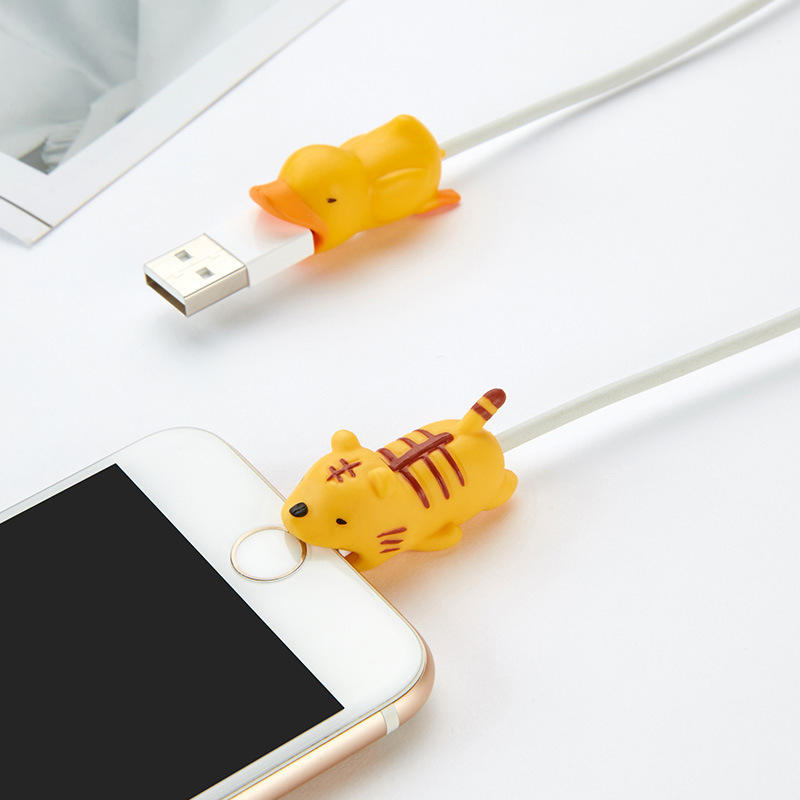 Panda-shaped phone cable cover