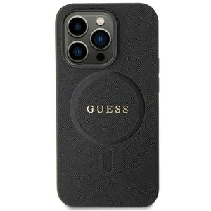 Guess GUHMP13LPSAHMCK case for iPhone 13 Pro / 13 - black Saffiano MagSafe