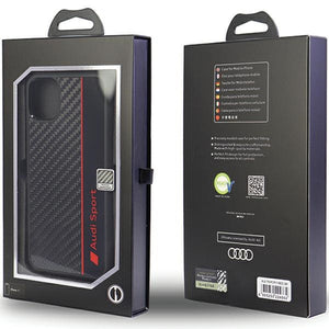Audi Carbon Fiber Stripe iPhone 11 / Xr 6.1" black/black hardcase AUS-TPUPCIP11-R8/D1-BK