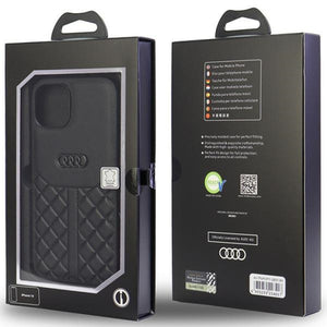 Audi Genuine Leather iPhone 11 / Xr 6.1" black/black hardcase AU-TPUPCIP11R-Q8/D1-BK