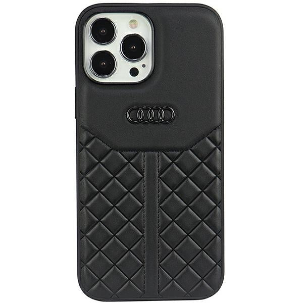 Audi originalios odos iPhone 13 Pro / 13 6.1" juodas/juodas kietas dėklas AU-TPUPCIP13P-Q8/D1-BK