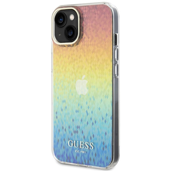 Guess IML Faceted Mirror Disco Iridescent case for iPhone 15 - multicolored