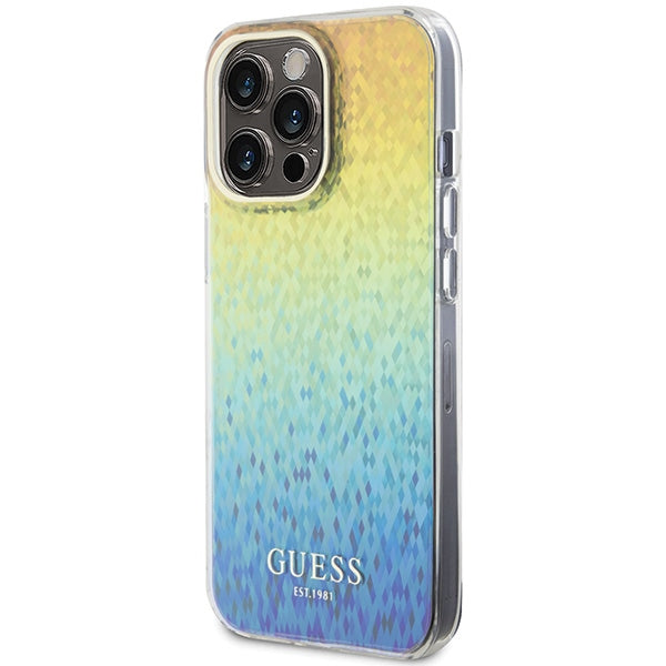 Guess IML Faceted Mirror Disco Iridescent case for iPhone 15 Pro Max - multicolored