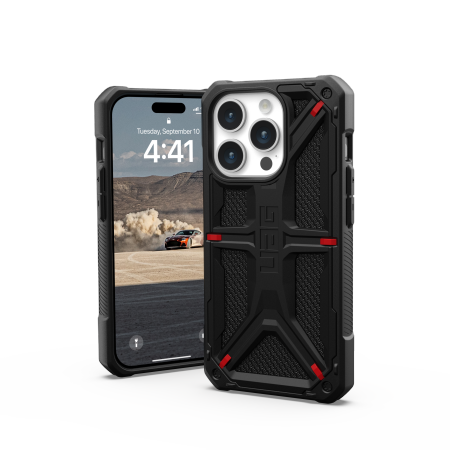 UAG Monarch case for iPhone 15 Pro - black kevlar