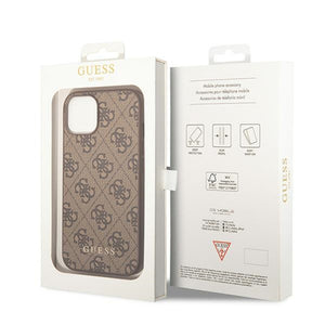 Guess GUHCP15MG4GFBR iPhone 15 Plus 6.7" brown/brown hard case 4G Metal Gold Logo