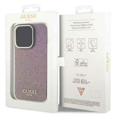 Guess GUHCP15XHDECMP iPhone 15 Pro Max 6.7" pink/pink hardcase IML Faceted Mirror Disco Iridescent