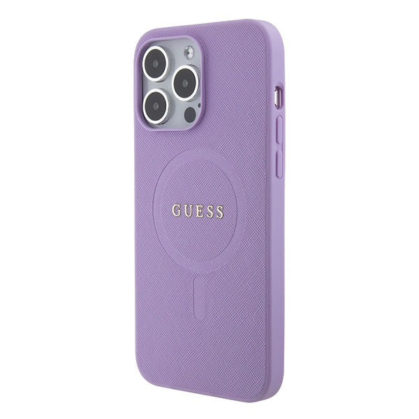 Guess GUHMP15XPSAHMCU iPhone 15 Pro Max 6.7" purple/purple hardcase Saffiano MagSafe
