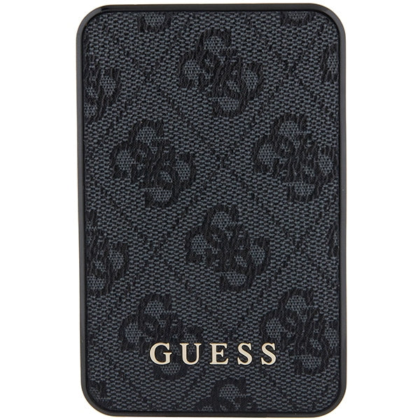 Guess Powerbank 15W GUPB5LP4GEGK 5000mAh black/black 4G Leather Metal Logo