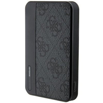 Guess Powerbank 15W GUPB5LP4GEGK 5000mAh black/black 4G Leather Metal Logo