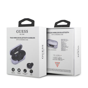 Guess GUTWST31EU TWS Bluetooth headphones + docking station purple/purple